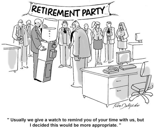 'We usually give you a watch to remind you of your time with us, but decided this would be more appropriate.'