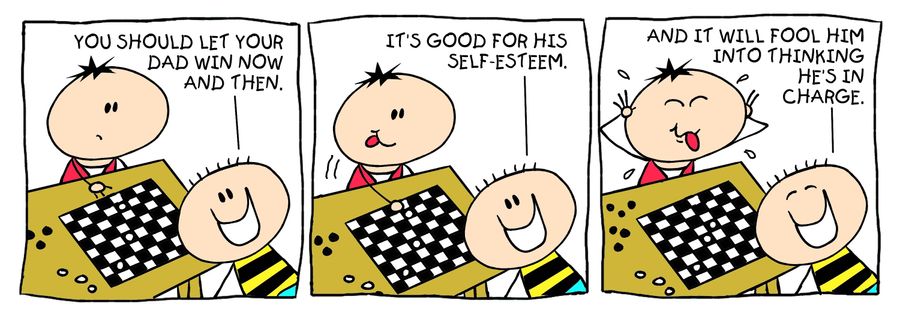 Billy strip: letting dad win.