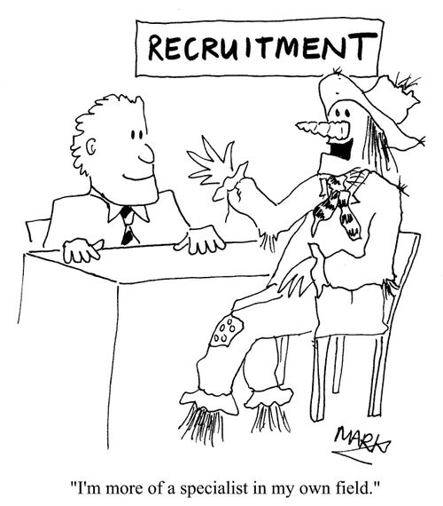 Recruitment - "I'm more a specialist in my own field."
