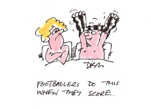 "Footballers do this when they score"