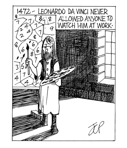 1472 - Leonardo da Vinci never allowed anyone to watch him work.