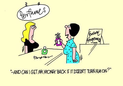 '...and can I get my money back if it doesn't turn him on?'