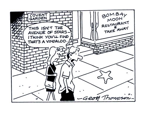 'This isn't the Avenue of Stars - I think you'll find that's a vindaloo.'