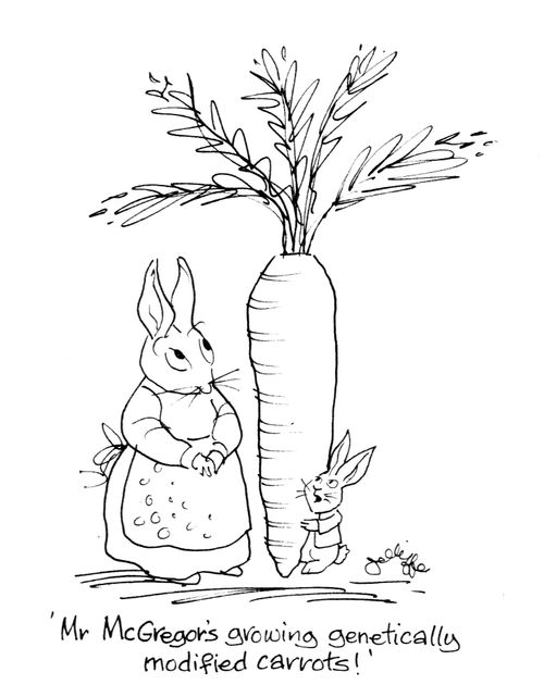 'Mr McGregor's growing genetically modified carrots!'