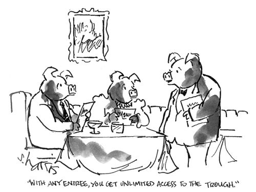 'With any entree, you get unlimited access to the trough.'