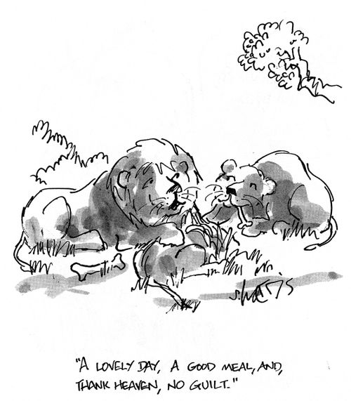 'A lovely day, a good meal, and, thank heaven, no guilt.'