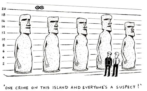 "One crime on this island and everyone's a suspect!"