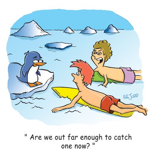 'Are we out far enough to catch one now?'