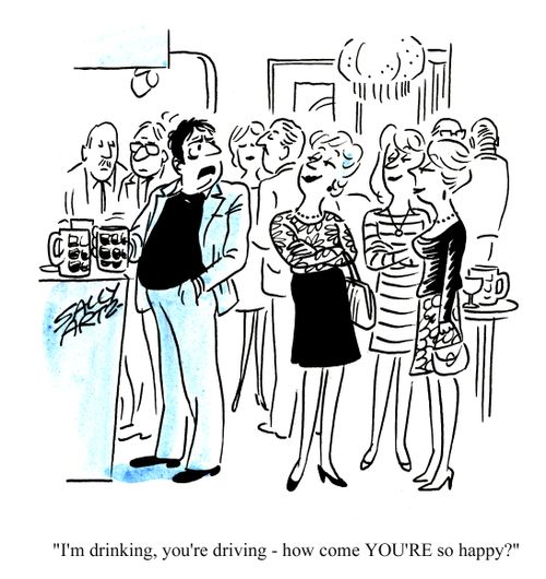 'I'm drinking, you're driving - how come you're so happy?'