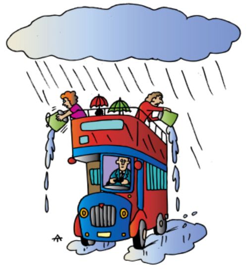 Rain Storms and Open Top Bus