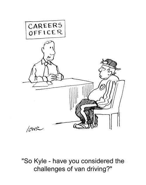'So Kyle - have you considered the challenges of van driving?'