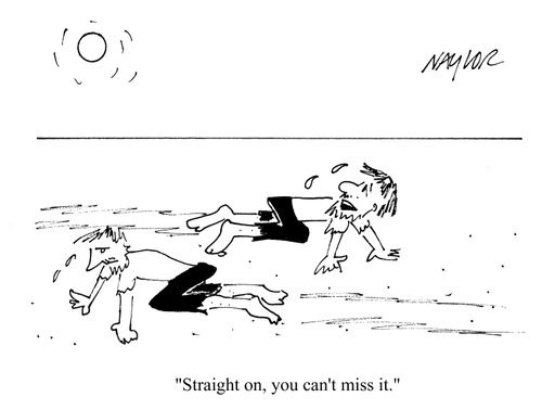 'Straight on, you can't miss it.'