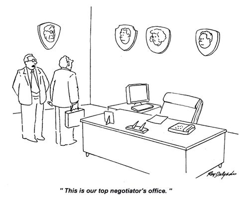'This is our top negotiator's office.'