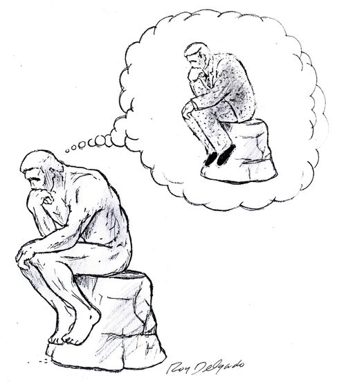 Thinking Man Thinks About Thinking Man.