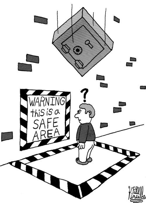 Warning: this is a safe area.