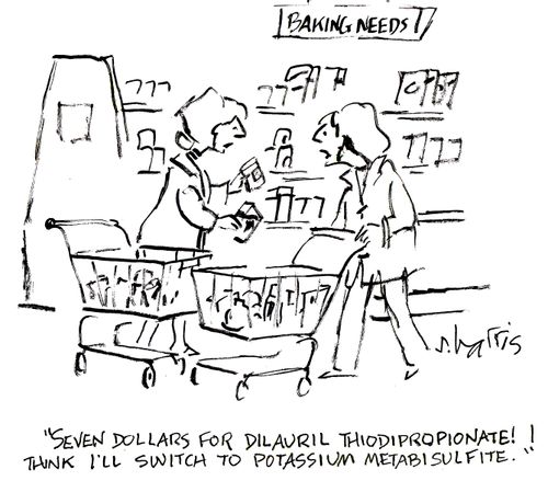 'Seven dollars for dilauril thiodiporpionate! I think I'll switch to Potassium metabisulfite.'