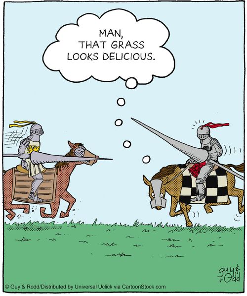 'Man, that grass looks delicious.'