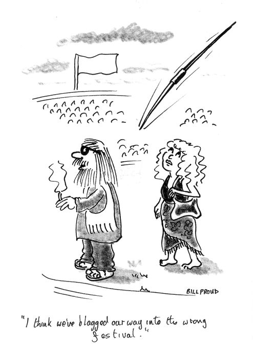 'I think we've blagged our way into the wrong festival.'