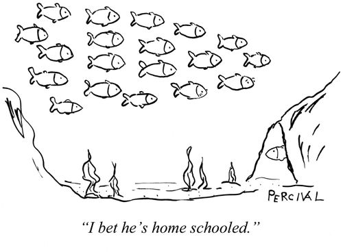 'I bet he's home schooled.'