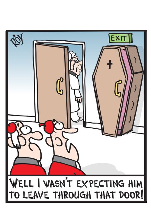 'Well I wasn't expecting him to leave through that door!'