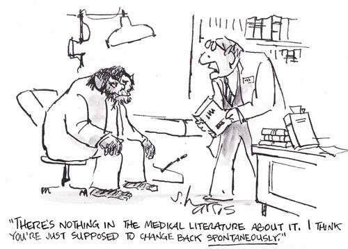 'There's nothing in the medical literature about it. I think you're just supposed to change back spontaneously.'
