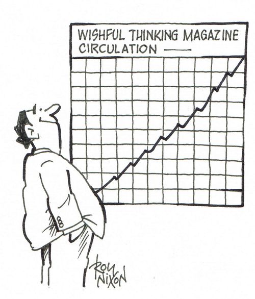 Wishful Thinking Magazine - circulation chart.