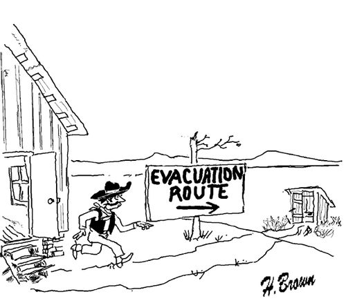 Evacuation Route.