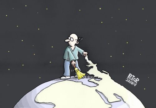 Sweeping global warming under the rug.