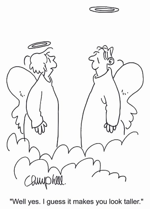 'Well yes. I guess it makes you look taller.'