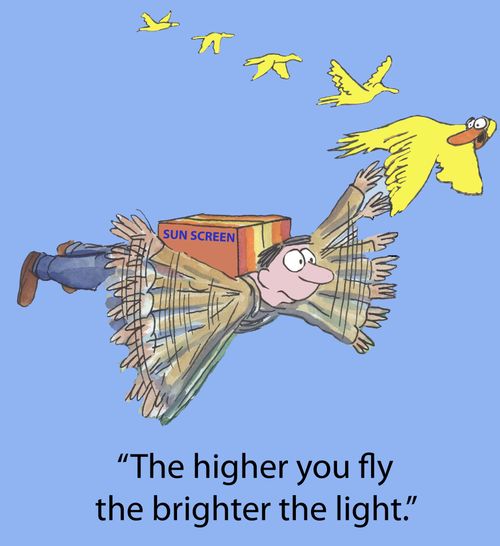 'The higher you fly the brighter the light.'