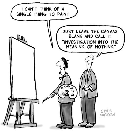 'I can't think of a single thing to paint.'