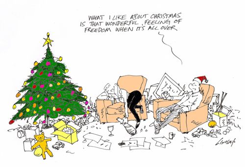 'What I like about Christmas is that wonderful feeling of freedom when it's all over.'