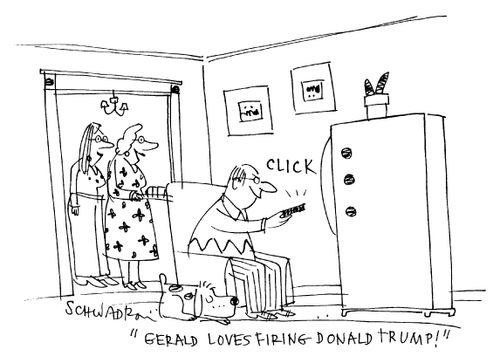 'Gerald loves firing Donald Trump!'