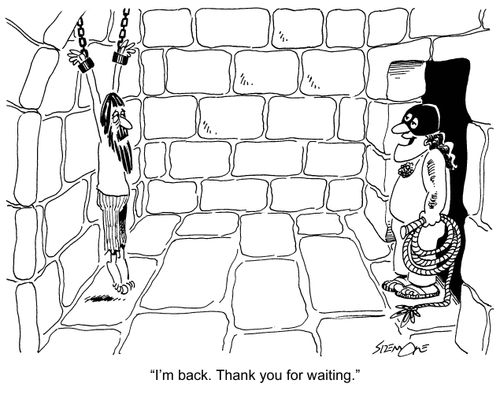 'I'm back. Thank you for waiting.'