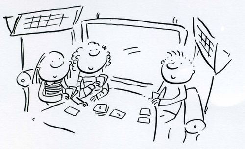 Games on a train.