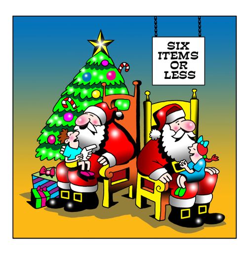 Six items or less Santa.