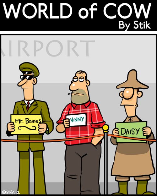 Airport Pickups: Mr. Baines, Vinny and Daisy.