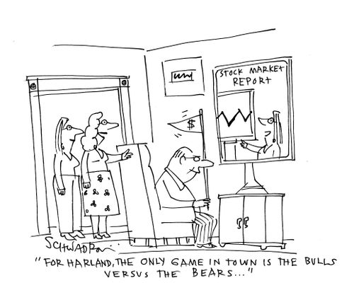 'For Harland, the only game in town is the bulls versus the bears...'