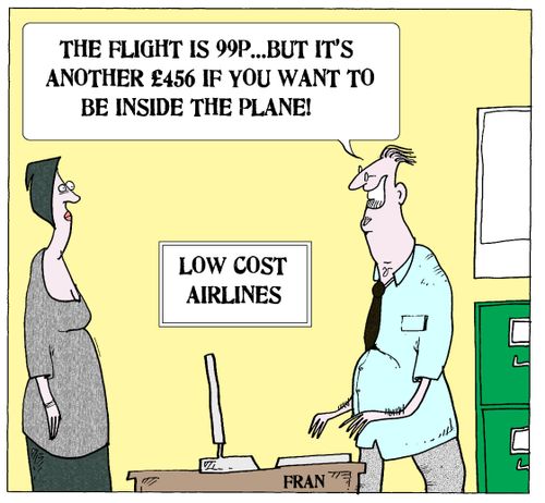'The flight is 99p...but it's another £456 if you want to be inside the plane!'