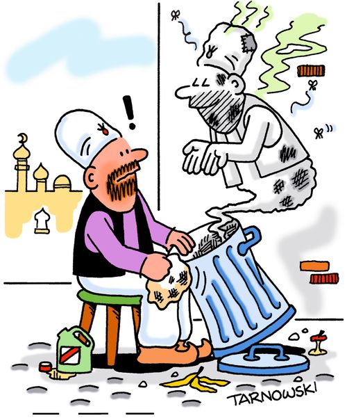Genie in a trash can.