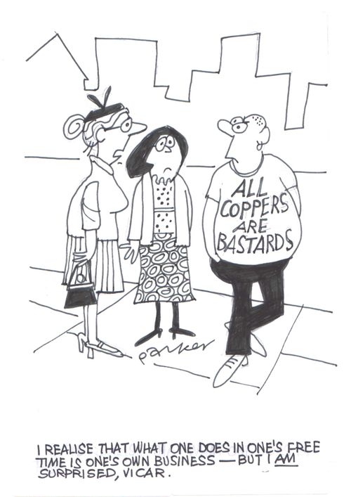 'I realise that what one does in one's free time is one's own business - but I AM surprised, Vicar!'