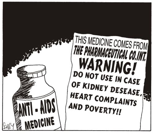 AIDS Medicine... Do not use in case of Kidney disease, Heart complaints and poverty.