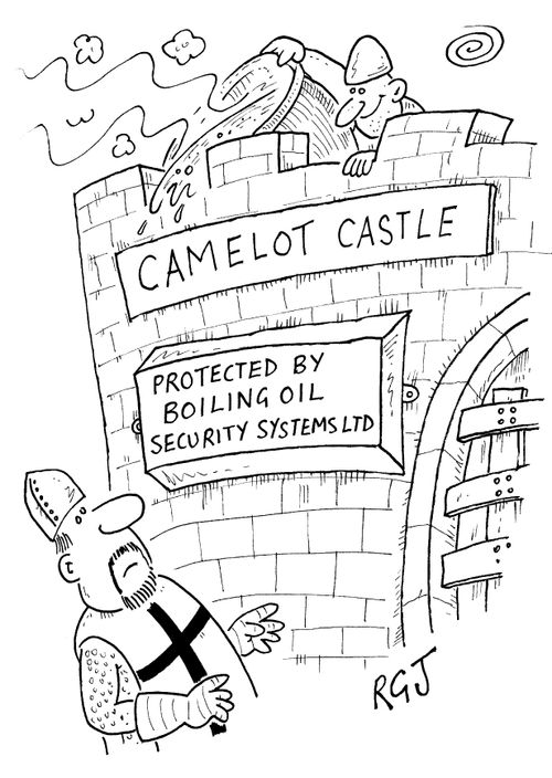Protected by Boiling Oil Security Systems