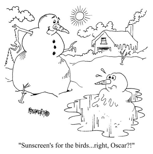 "Suncreen's for the birds right, Oscar?!"