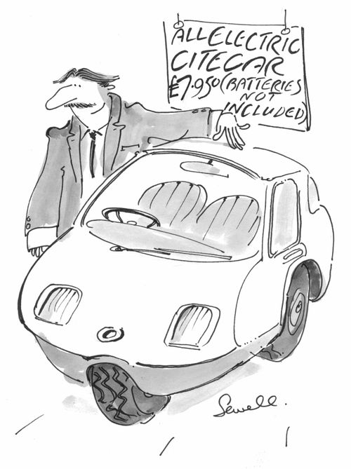 "All electric citecar- £7950 (Batteries not included)"