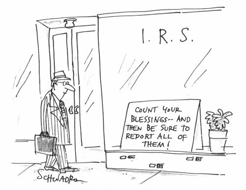 'Count your blessings, and then be sure to report all of them!'