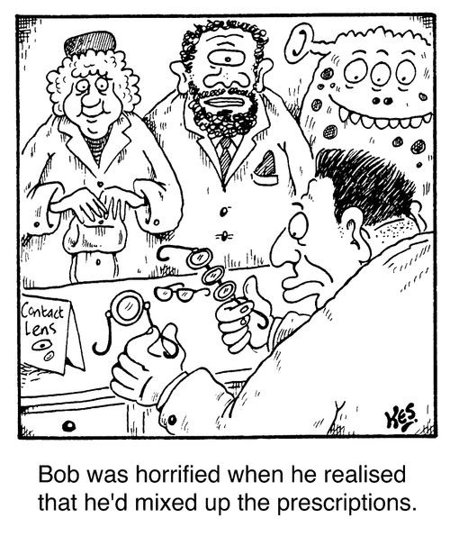'Bob was horrified when he realised that he'd mixed up the perscriptions'