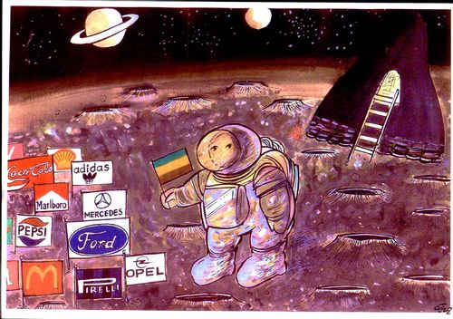 Last on the moon.