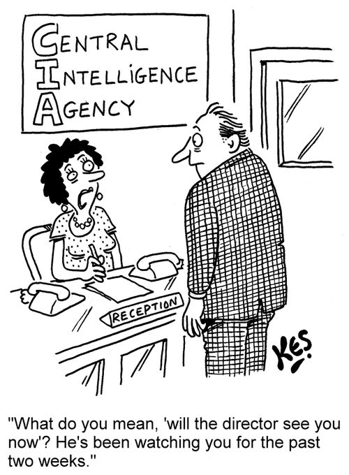 'What do you mean, 'will the director see you now'? He's been watching you for the past two weeks.'