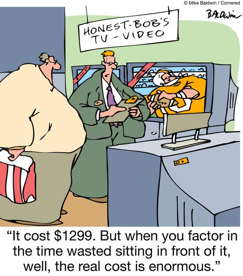 It cost $1299. But when you factor in the time wasted sitting in front of it, well, the real cost is enormous.